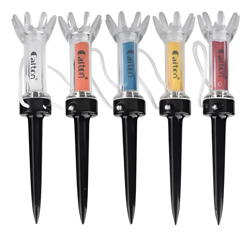 SET DE 5 TEES DE GOLF MAGNE TICOS DE PLASTICO RESISTENTE PARA CAMPO - 1