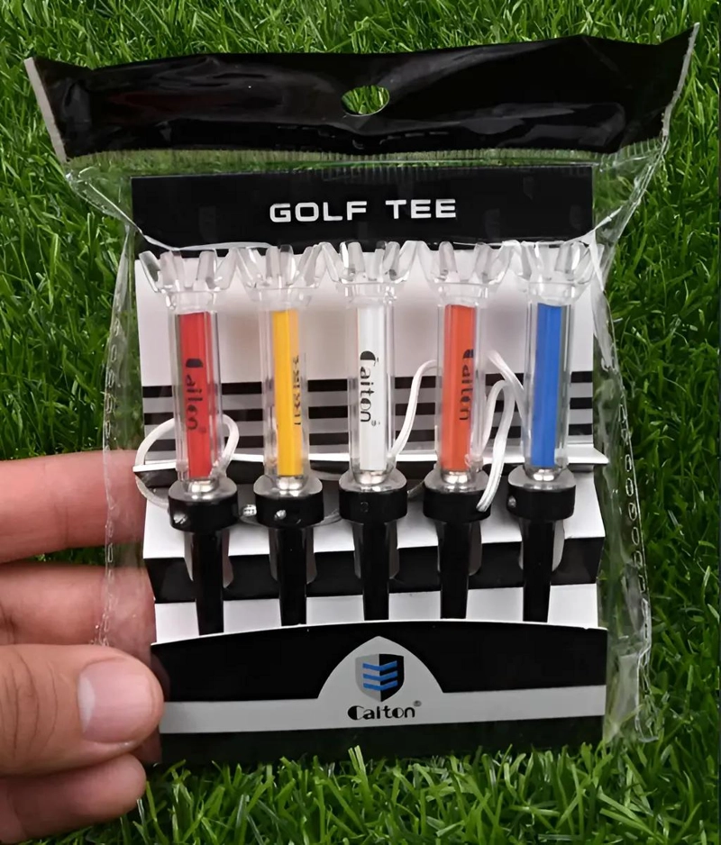 SET DE 5 TEES DE GOLF MAGNE TICOS DE PLASTICO RESISTENTE PARA CAMPO - 3