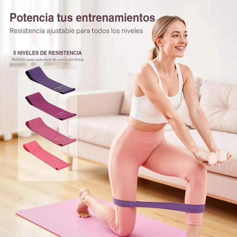 SET DE 13 BANDAS ELASTICAS PARA YOGA Y ENTRENAMIENTO DE RESISTENCIA - 2