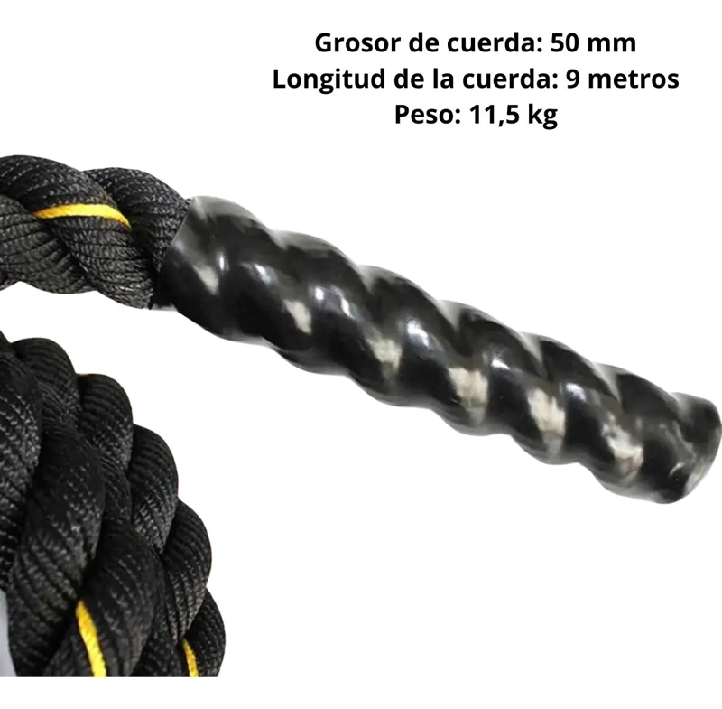 CUERDA DE FUERZA PARA ENTRENAMIENTO DE 9 METROS Y 50 MM DE GROSOR - 2