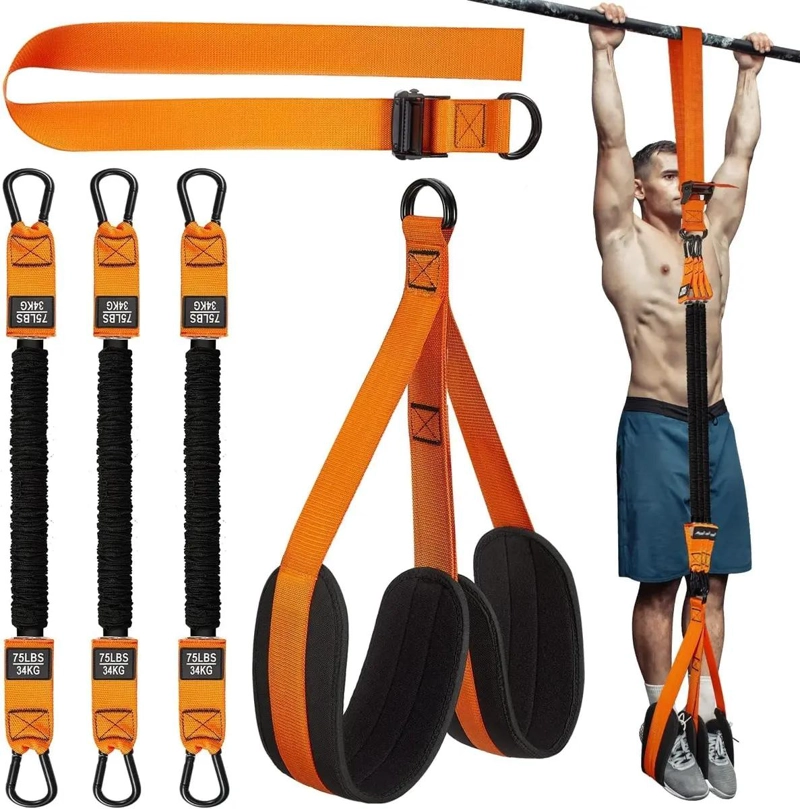 SET DE 6 BANDAS ELASTICAS DE RESISTENCIA PARA EJERCICIO EN NEGRO - 1