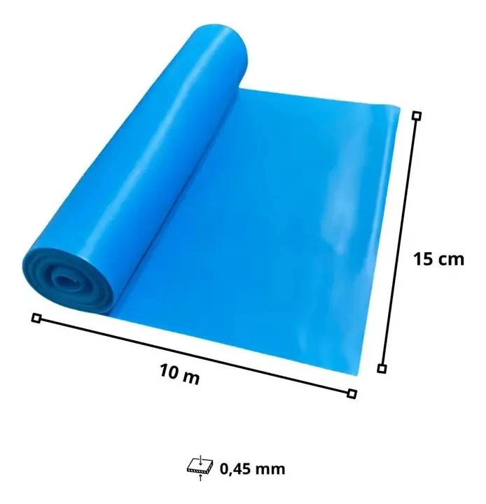 BANDA ELASTICA DEPORTIVA AZUL DE 10 METROS CON RESISTENCIA BAJA - 2