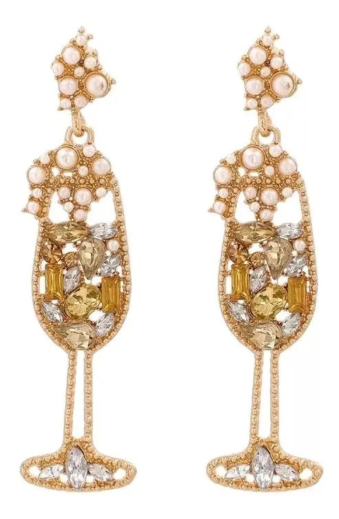 AROS ELEGANTES CON DISEÑO DE CHAMPAGNE PARA OCASIONES ESPECIALES - 1