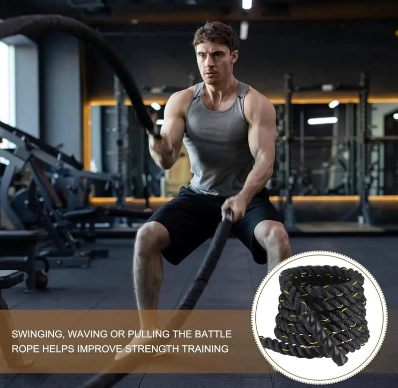 CUERDA DE BATALLA PARA ENTRENAMIENTO DE FUERZA Y FITNESS DE 9 METROS - 3