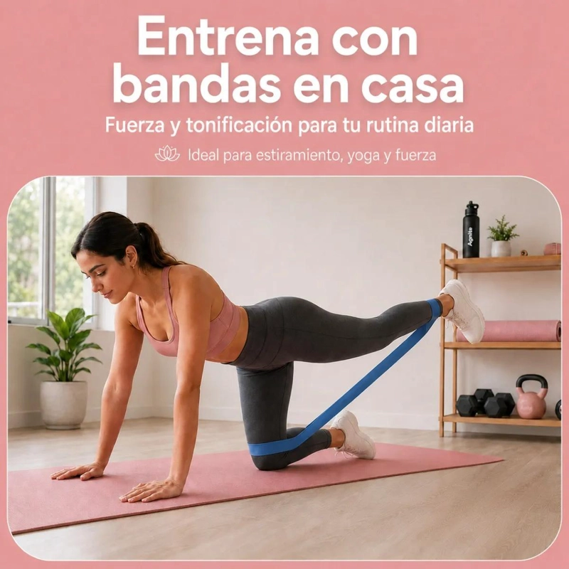 SET DE 5 BANDAS ELASTICAS DE RESISTENCIA PARA EJERCICIO CON CUERDA PARA SALTAR - 5