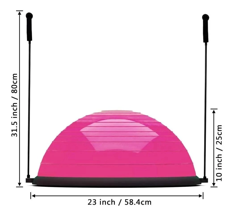 PELOTA DE YOGA SEMIESFERA DE RESISTENCIA 64 CM PARA EJERCICIOS - 3