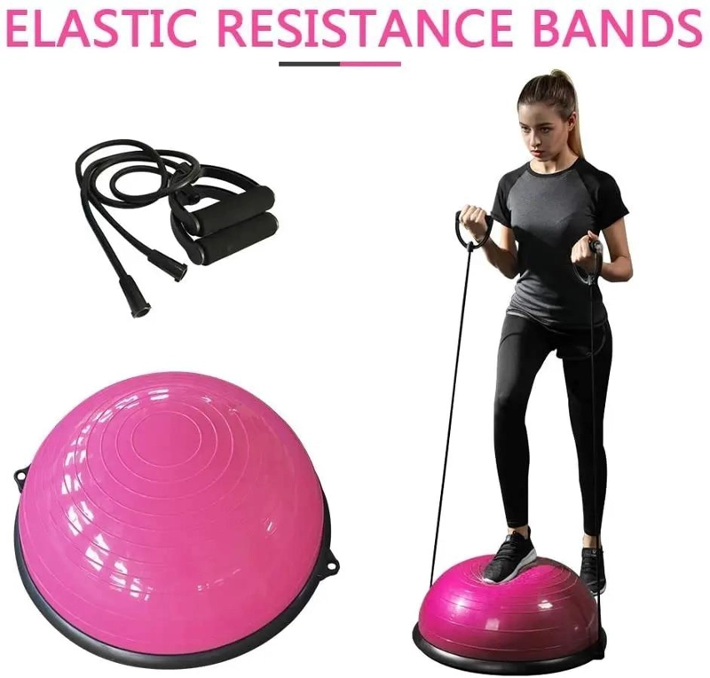 PELOTA DE YOGA SEMIESFERA DE RESISTENCIA 64 CM PARA EJERCICIOS - 4