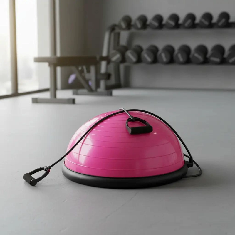 MEDIA ESFERA PARA ENTRENAMIENTO DE EQUILIBRIO CON BANDAS DE RESISTENCIA - 1