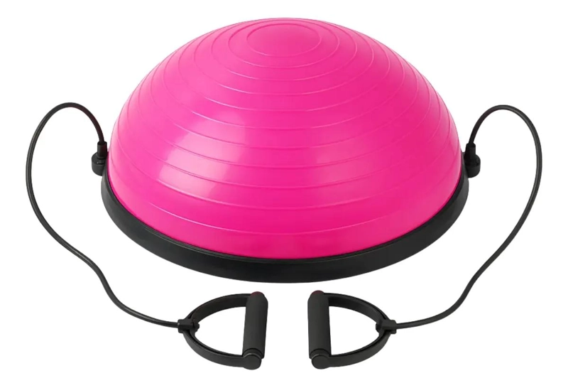 BALON BOSU PARA EJERCICIOS DE YOGA Y FITNESS CON BANDAS TUBULARES - 4