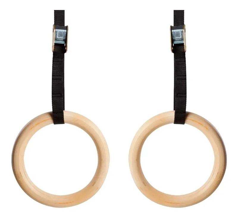 ANILLAS OLIMPICAS DE MADERA PARA ENTRENAMIENTO DE CROSSFIT Y CALISTENIA - 2