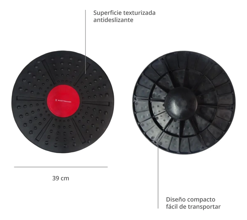 DISCO DE EQUILIBRIO PARA ENTRENAMIENTO Y FITNESS COLOR NEGRO - 2
