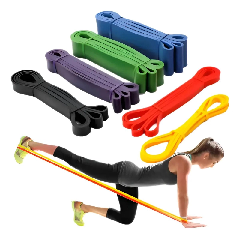 SET DE 6 BANDAS ELASTICAS CIRCULARES PARA RESISTENCIA Y CALISTENIA - 1