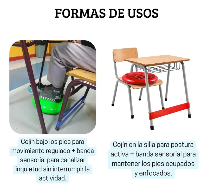 SET DE COJINES SENSORIALES CON 5 BANDAS Y RELOJ PARA TERAPIA - 2