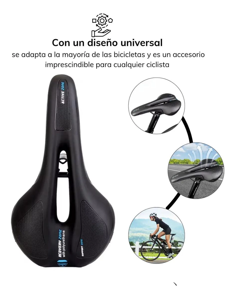 ASIENTO PARA BICICLETA MTB ESTRECHO IMPERMEABLE 27,5X15 CM - 3