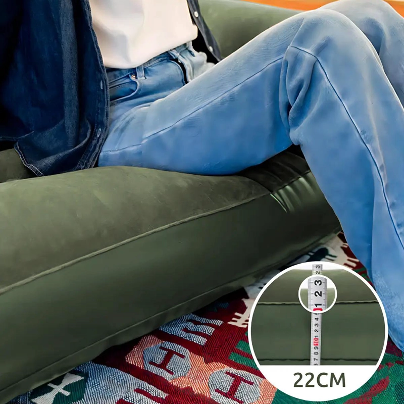 COLCHON INFLABLE INDIVIDUAL CON ALMOHADA INTEGRADA Y BOMBA DE AIRE - 3