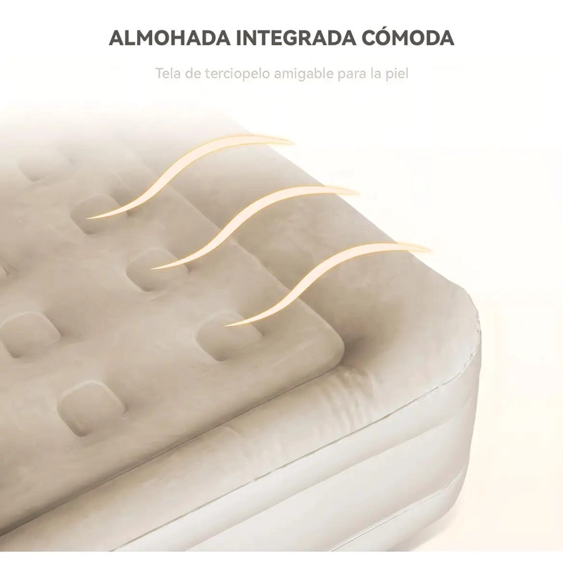 COLCHON INFLABLE ELE CTRICO AUTOMATICO PARA 2 PERSONAS QUEEN - 5