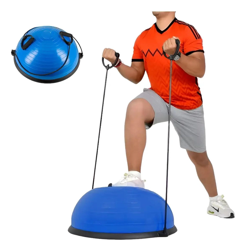 BOSU BALL 46 CM PARA EQUILIBRIO Y ENTRENAMIENTO FUNCIONAL EN AZUL - 1