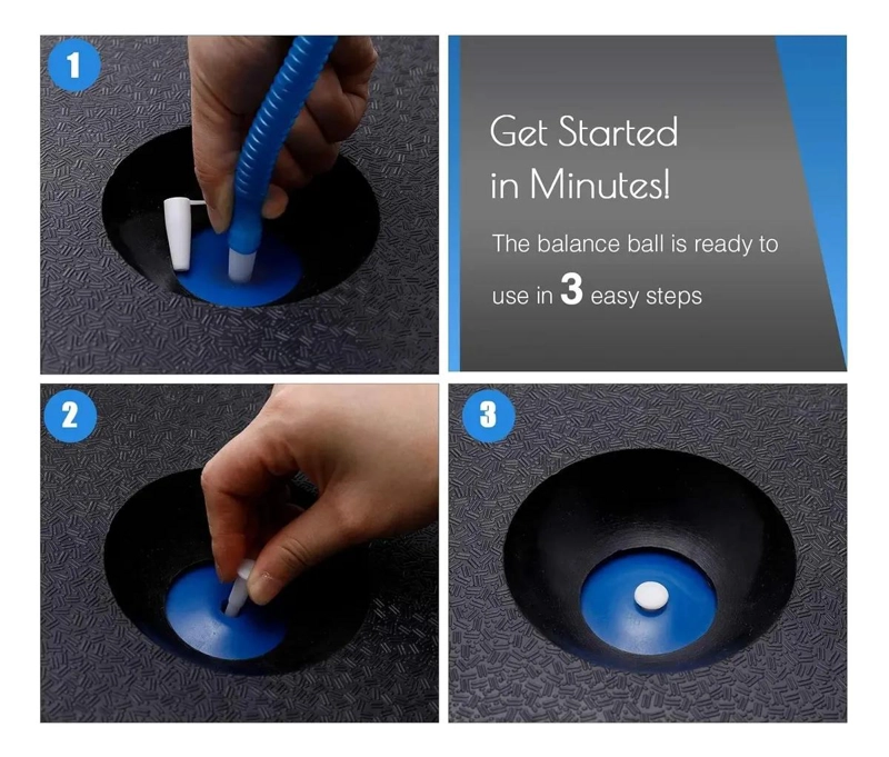 BOSU BALL 46 CM PARA EQUILIBRIO Y ENTRENAMIENTO FUNCIONAL EN AZUL - 3