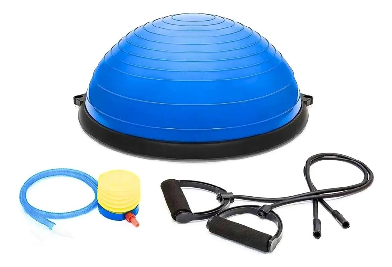 BOSU BALL 46 CM PARA EQUILIBRIO Y ENTRENAMIENTO FUNCIONAL EN AZUL - 4