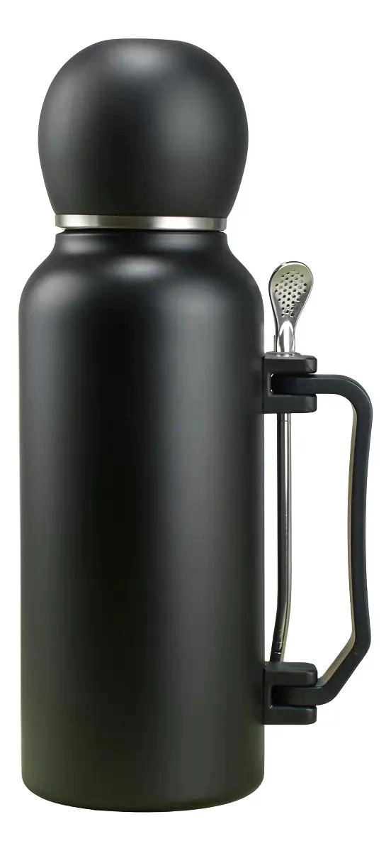 TERMO DE ACERO INOXIDABLE PARA MATE CON CAPACIDAD DE 1.3 LITROS Y SET DE MATE Y - 1