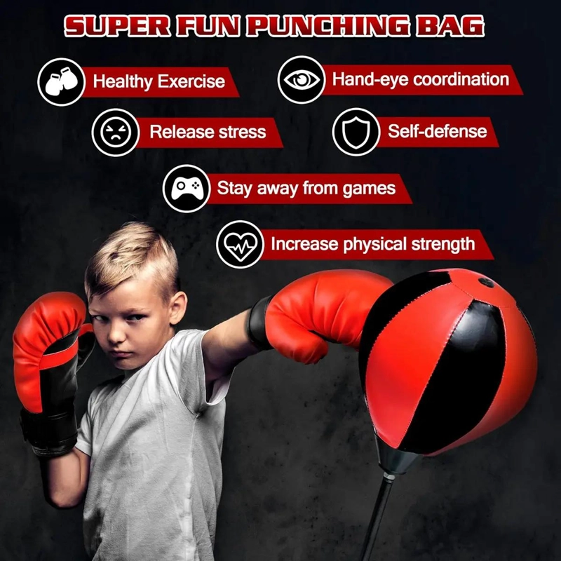 SET DE GUANTES DE BOXEO PARA NIÑOS CON DISEÑO ERGONOMICO Y PROTECCION - 3