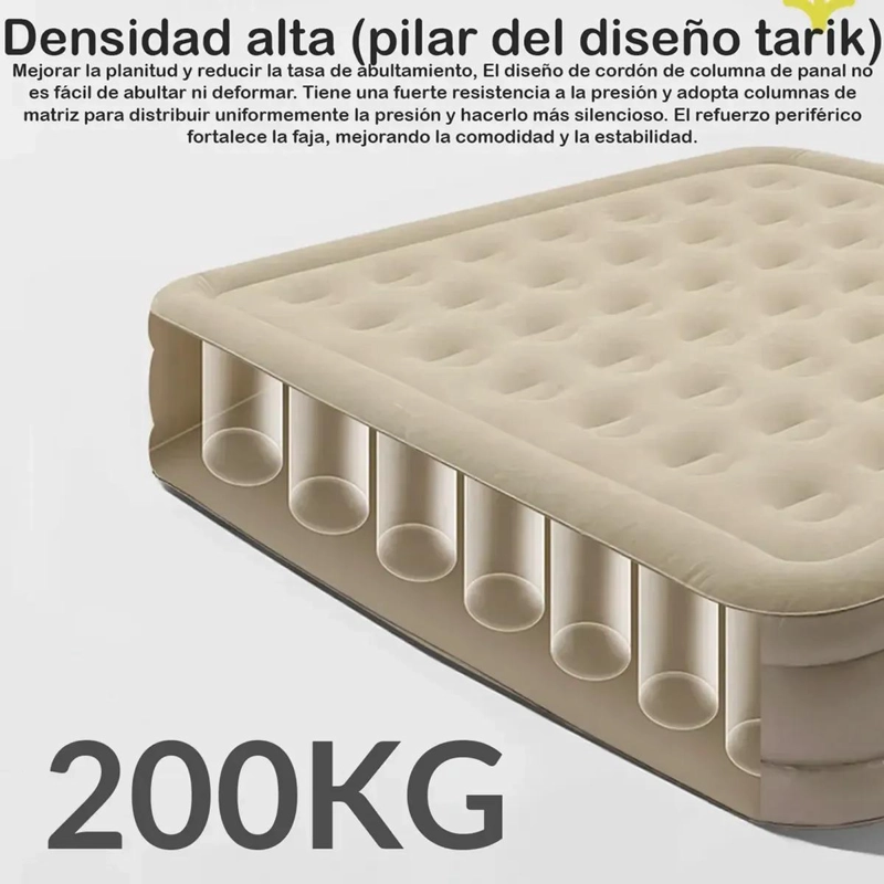 COLCHON INFLABLE ELE CTRICO PARA DOS PERSONAS CON BOMBA RECARGABLE - 3