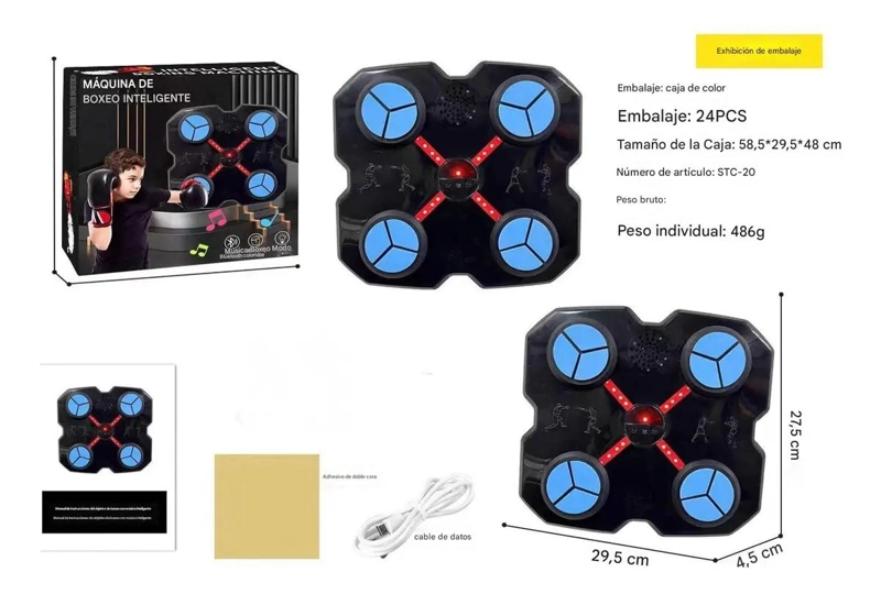 MAQUINA DE BOXEO INTELIGENTE CON CONEXION BLUETOOTH Y GUANTES INCLUIDOS - 2
