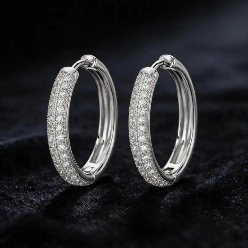 AROS ARGOLLAS ELEGANTES CON DISEÑO EXCLUSIVO ITALIANO Y ESTUCHE DE REGALO - 4