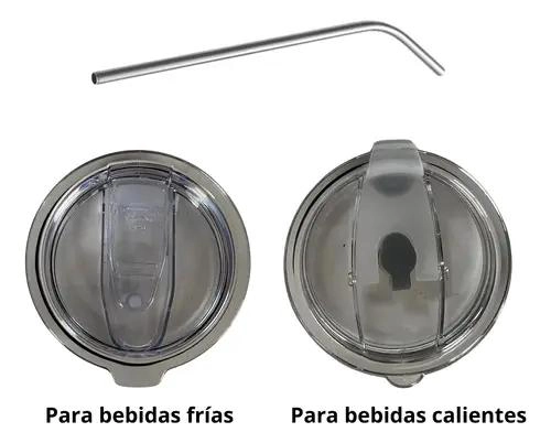 VASO TE RMICO DE ACERO INOXIDABLE 600ML CON DOBLE TAPA Y BOMBILLA - 2