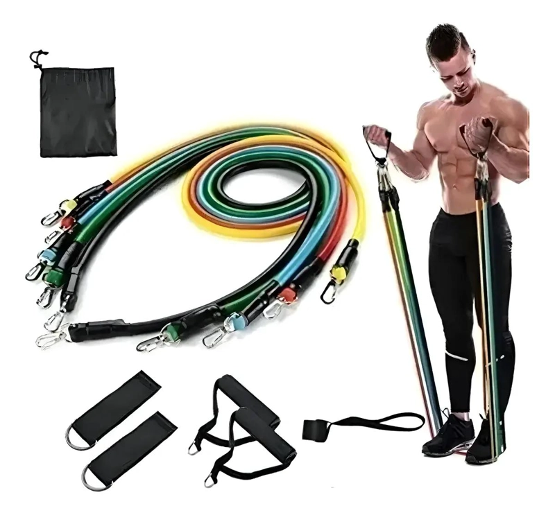 KIT COMPLETO DE BANDAS ELASTICAS PARA ENTRENAMIENTO Y FITNESS - 1