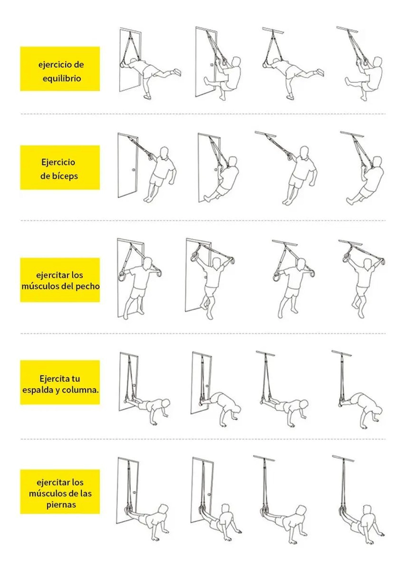CINTA DE ENTRENAMIENTO SUSPENDIDA PARA EJERCICIOS DE PILATES Y GIMNASIO EN CASA - 5