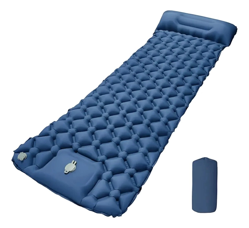 COLCHONETA INFLABLE PLEGABLE PARA CAMPING Y SENDERISMO CON MATERIAL RESISTENTE - 1
