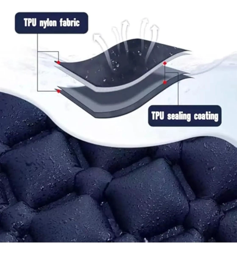 COLCHONETA INFLABLE PLEGABLE PARA CAMPING Y SENDERISMO CON MATERIAL RESISTENTE - 3
