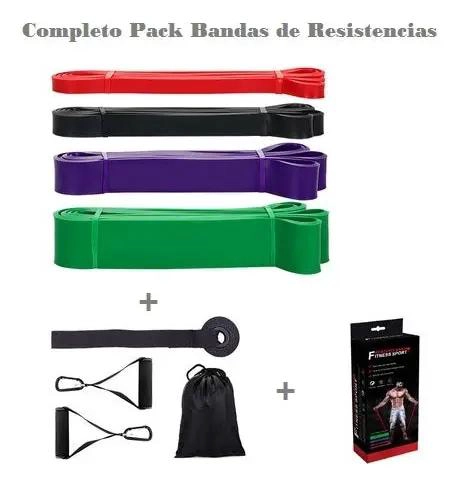 SET COMPLETO DE 4 BANDAS LARGAS PARA CALISTENIA Y CROSSFIT CON ACCESORIOS - 2