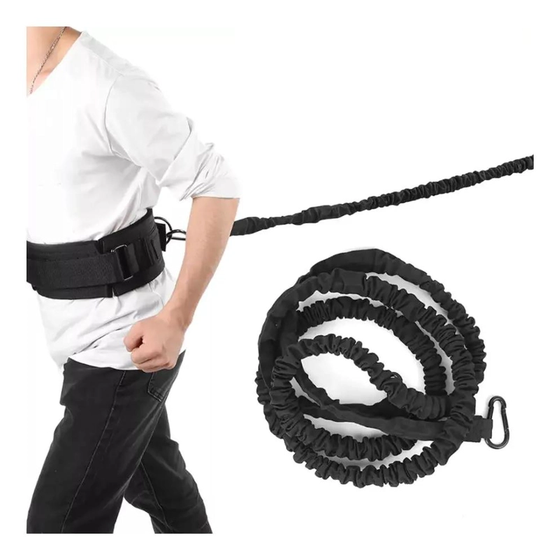 CORREA DE RESISTENCIA RETRACTIL PARA ENTRENAMIENTO EN COLOR NEGRO - 2