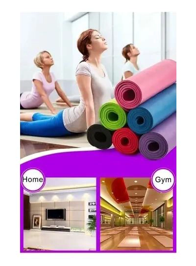 MAT DE YOGA ANTIDESLIZANTE COLOR VIOLETA CON GROSOR DE 5 MM - 4