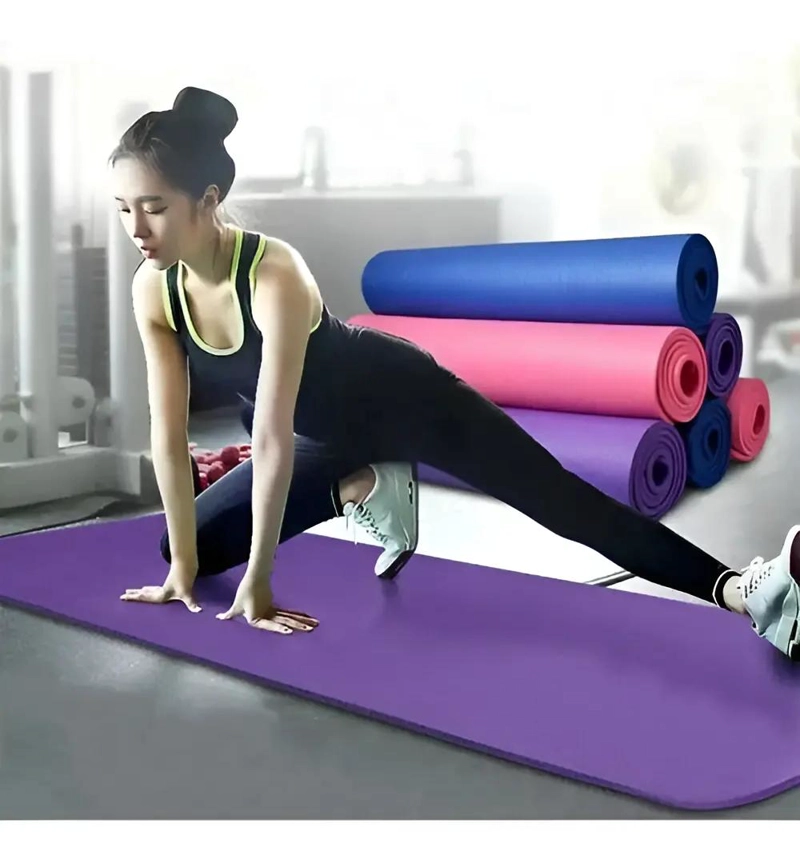 MAT DE YOGA ANTIDESLIZANTE COLOR VIOLETA CON GROSOR DE 5 MM - 5