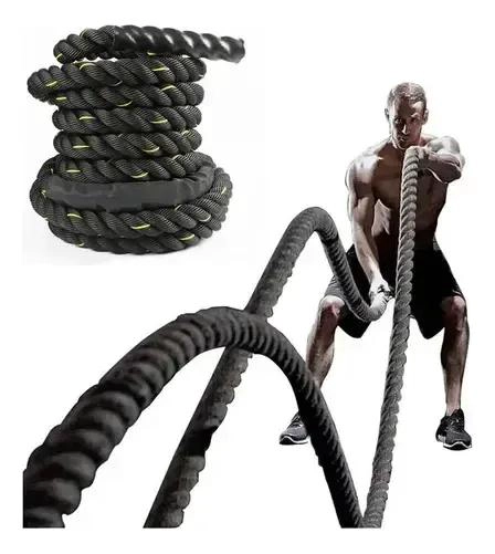 CUERDA DE BATALLA DE 12 METROS PARA ENTRENAMIENTO FUNCIONAL Y RESISTENCIA - 4