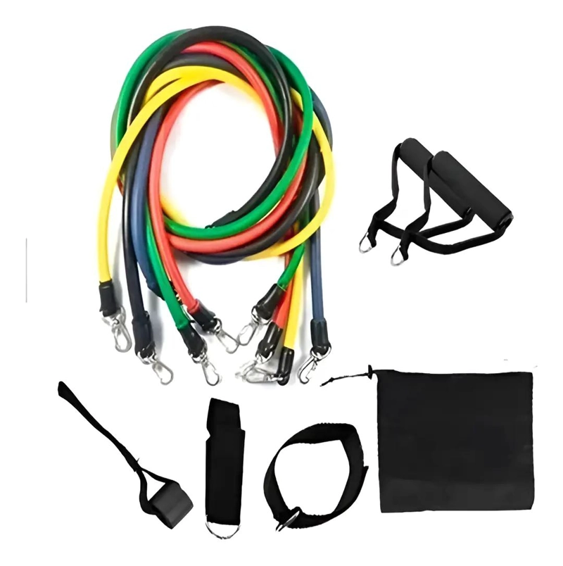 LIGAS ELASTICAS DE RESISTENCIA CON MANIJAS PARA EJERCICIO Y ENTRENAMIENTO - 1