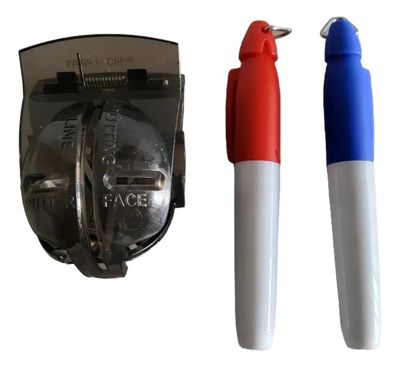 MARCADOR PARA PELOTAS DE GOLF CON 2 LAPICES EN COLOR NEGRO - 1