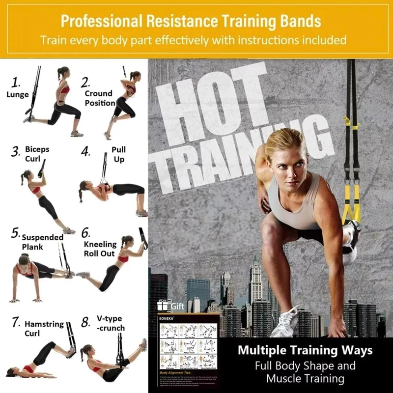 KIT DE BANDAS DE ENTRENAMIENTO PARA EJERCICIO FUNCIONAL Y RESISTENCIA - 2
