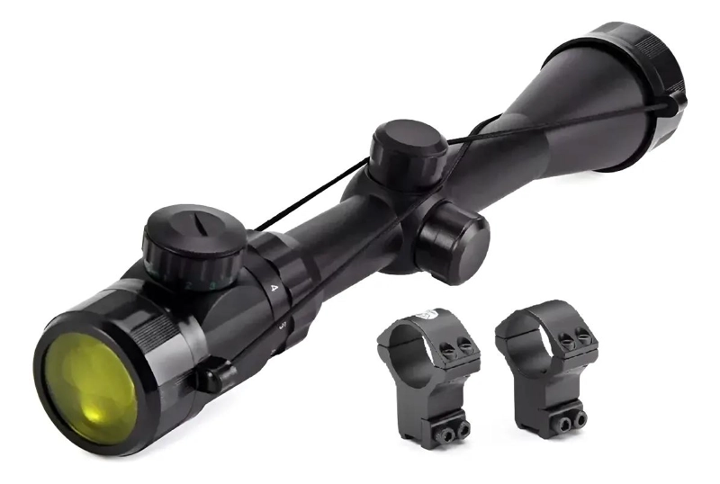 MIRA TELESCOPICA 3-9X40 CON RIEL DE 11 MM PARA CARABINA DE AIRE - 1