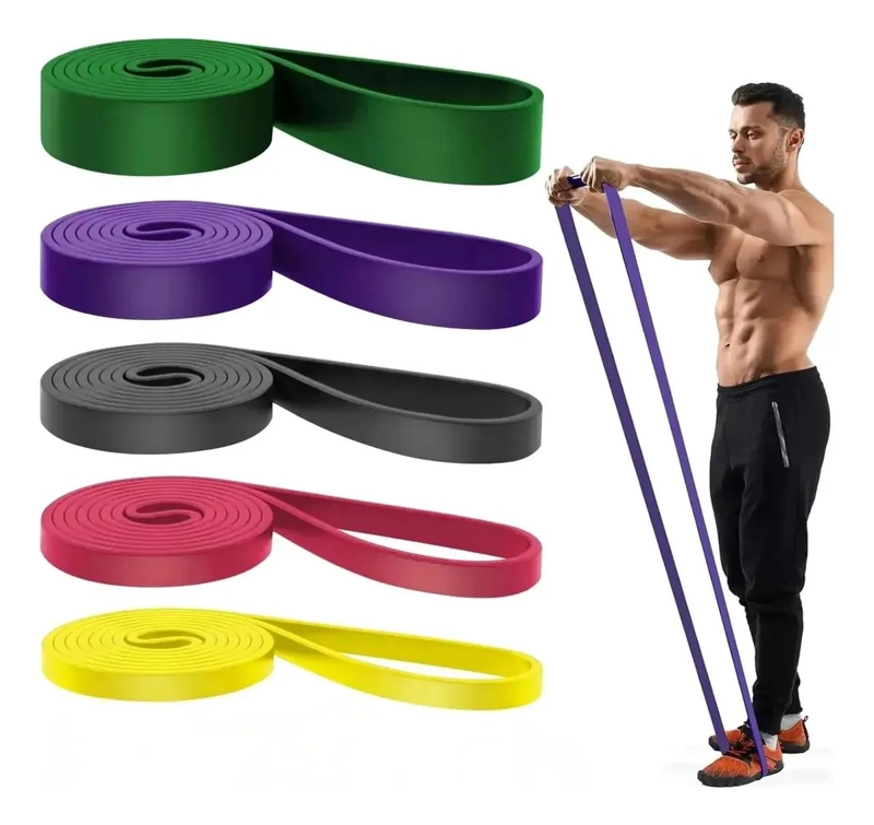 SET DE 5 BANDAS ELASTICAS PARA ENTRENAMIENTO FUNCIONAL Y CALISTENIA - 1