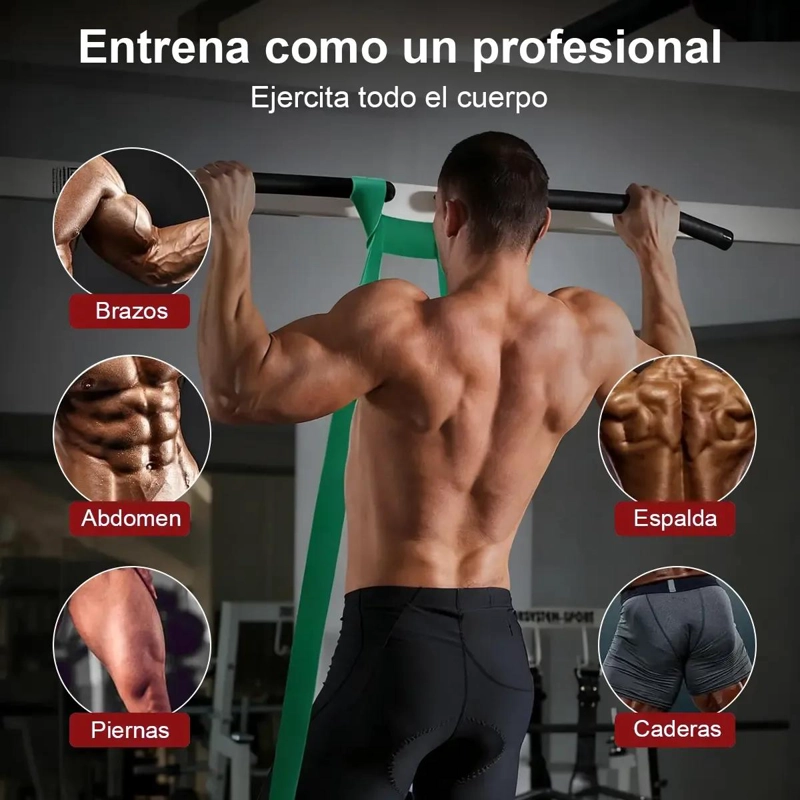 SET DE 5 BANDAS ELASTICAS PARA ENTRENAMIENTO FUNCIONAL Y CALISTENIA - 3