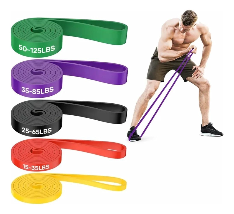 SET DE 5 BANDAS ELASTICAS PARA ENTRENAMIENTO FUNCIONAL Y CALISTENIA - 4
