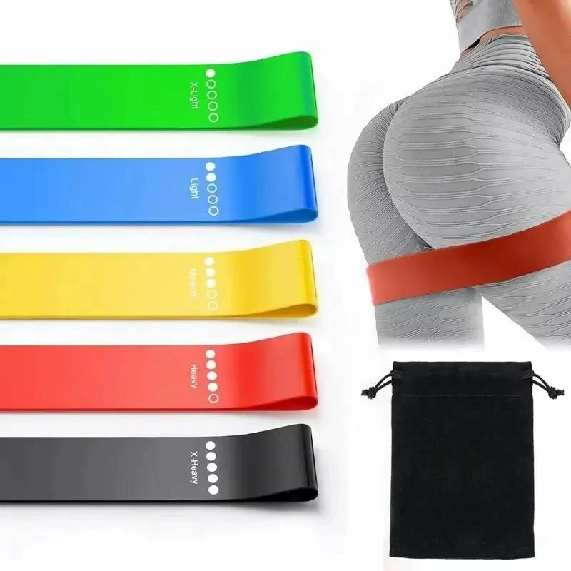 SET DE 5 BANDAS DE RESISTENCIA PARA ENTRENAMIENTO Y EJERCICIO FISICO - 2