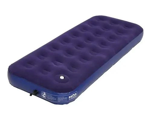 COLCHON INFLABLE INDIVIDUAL CON INFLADOR INCORPORADO COLOR AZUL - 1