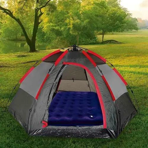 COLCHON INFLABLE INDIVIDUAL CON INFLADOR INCORPORADO COLOR AZUL - 3