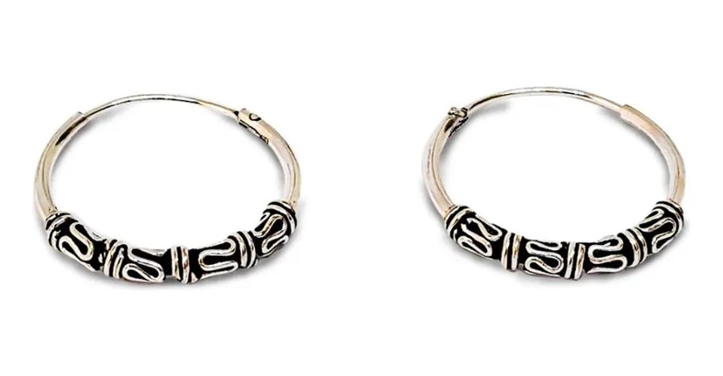 AROS ARGOLLAS DE PLATA FINA 925 DE 18 MM DE DIAMETRO - 1