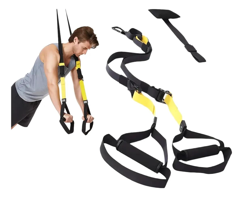 KIT COMPLETO DE ENTRENAMIENTO CON BANDAS DE SUSPENSION PARA FITNESS - 3